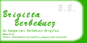 brigitta berbekucz business card